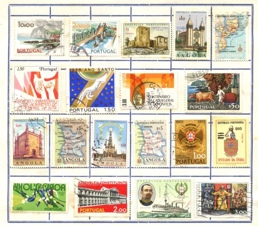 PORTOGALLO  - LOTTO/47989 - LIBRETTO DI 85 FRANCOBOLLI DI PORTOGALLO - ANGOLA - MOZAMBICO USATI