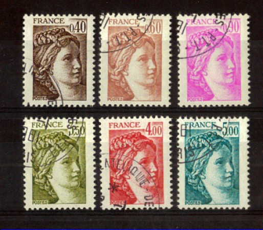 1981 - LOTTO/FRA2123CPU - FRANCIA - SABINE 6v. - USATI