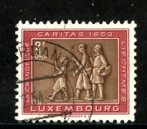 1953 - LUSSEMBURGO - 2+25c. CARITAS - USATO - LOTTO/29945