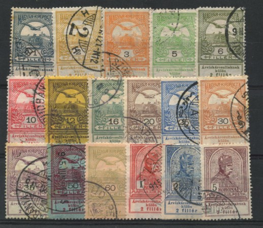 1913 - LOTTO/13809 - UNGHERIA - TURUL E FRANCESCO G. - 17v. -USATI
