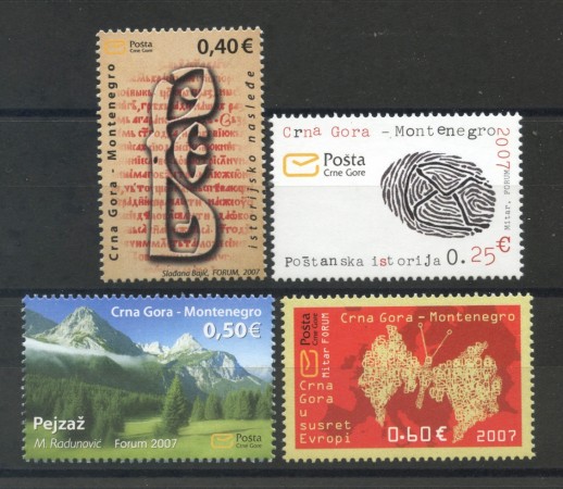 2007 - MONTENEGRO REPUBBLICA - POSTA ORDINARIA  4v. - NUOVI - LOTTO/34842