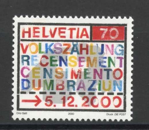 2000 - SVIZZERA - CENSIMENTO - NUOVO - LOTTO/37337