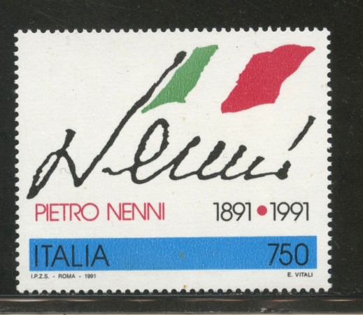 1991 - REPUBBLICA - PIETRO NENNI - NUOVO - LOTTO/6975