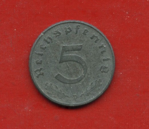1944 D - GERMANIA REICH - 5 REICHSPEFENNIG - LOTTO/M28167