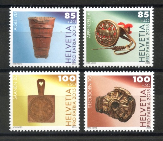 2015 - SVIZZERA - LOTTO/37880 - PRO PATRIA  4v. - NUOVI