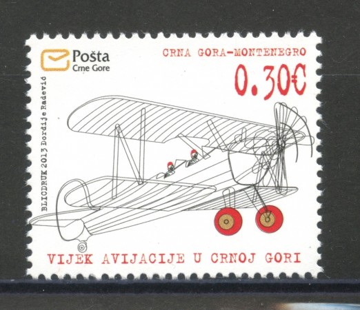2013 - MONTENEGRO REPUBBLICA - CENTENARIO AVIAZIONE - NUOVO - LOTTO/34944