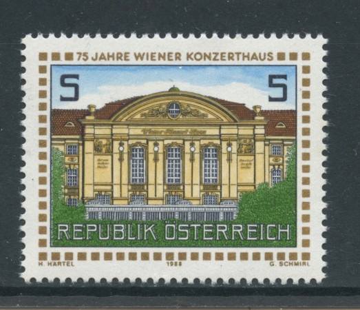 1988 - AUSTRIA - PALAZZO DEI CONCERTI - NUOVO - LOTTO/28063