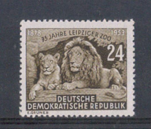 1953 - LOTTO/5156 - GERMANIA ORIENTALE - 24p. ZOO DI LIPSIA