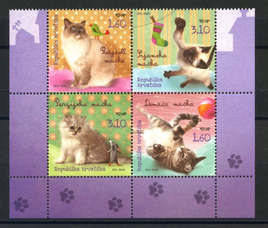 2012 - CROAZIA - GATTI  4v. - NUOVI - LOTTO/33157