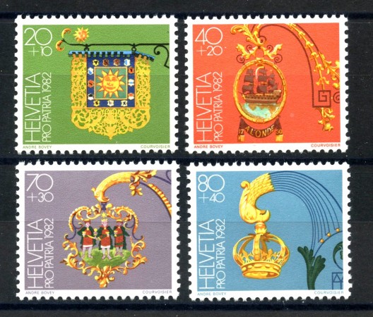 1982 - SVIZZERA - LOTTO/39461 - PRO PATRIA 4v. - NUOVI
