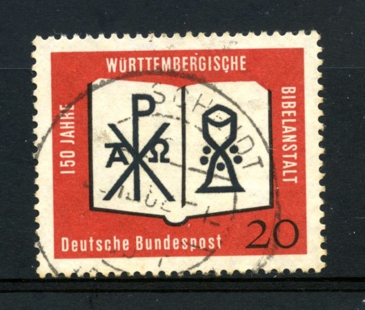 1962 - GERMANIA FEDERALE - ISTITUTO BIBLICO DEL WURTTEMBERG - USATO - LOTTO/30868U