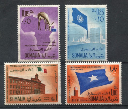 1960 - SOMALIA - PROCLAMAZIONE INDIPENDENZA 4v. - NUOVI - LOTTO/9829