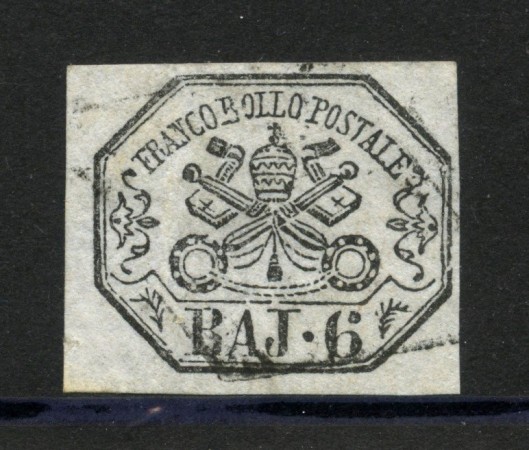 1852 - STATO PONTIFICIO - LOTTO/40351 - 6 BAJ  GRIGIO VERDASTRO - USATO