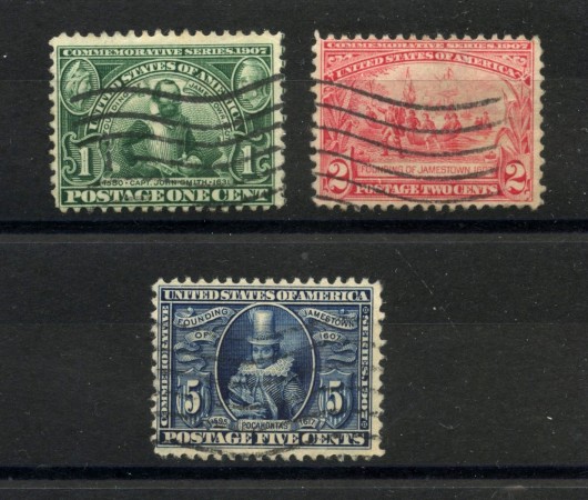 1907 - STATI UNITI - LOTTO/41553 - ESPOSIZIONE DI JAMESTOWN 3v. - USATI