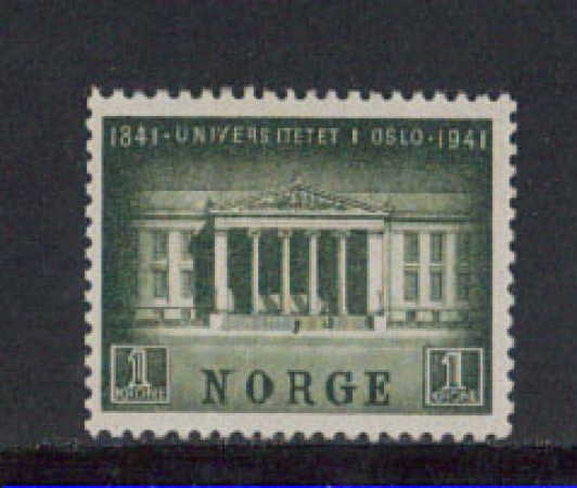 1941 - LOTTO/NORV219L - NORVEGIA - 1 K. UNIVERSITA' DI OSLO - LINGUELLATO
