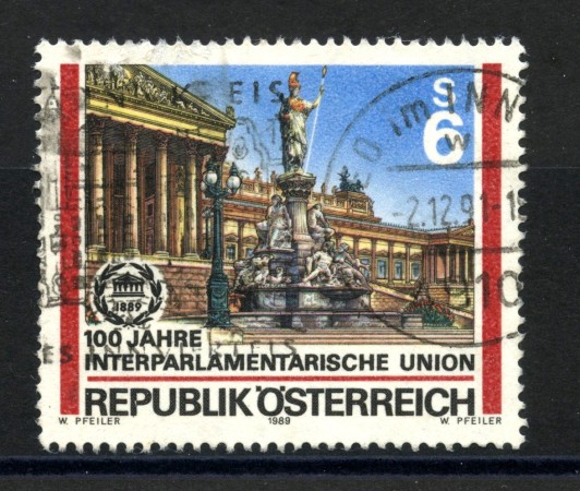 1989 - LOTTO/39584 - AUSTRIA - UNIONE INTERPARLAMENTARE - USATO