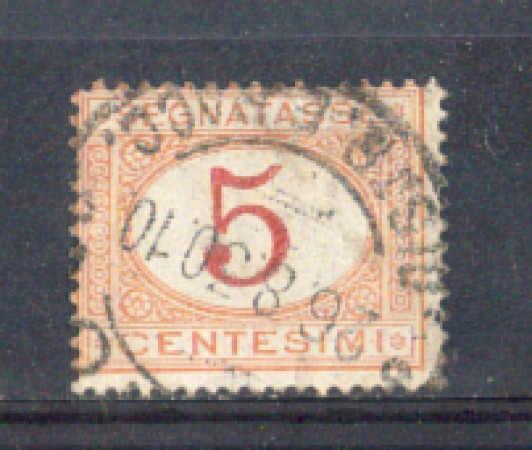 1870 - LOTTO/REGST5U - REGNO - 5c. SEGNATASSE - USATO