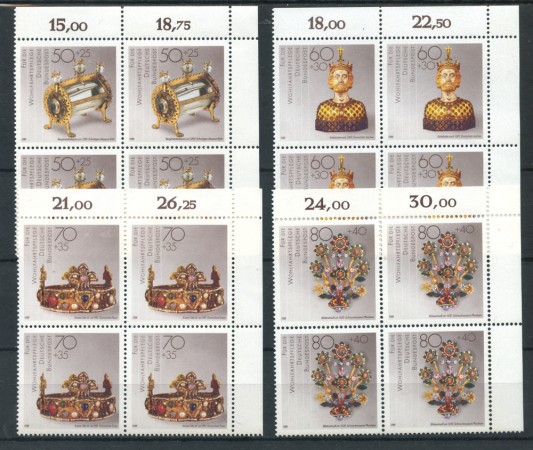 1988 - LOTTO/20313Q - GERMANIA - BENEFICENZA 4v. - QUARTINE
