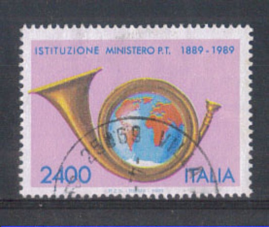 1989 - LOTTO/6923UB - REPUBBLICA - 2400 L. MIN. POSTE - USATO