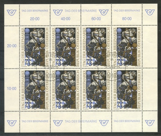 1993 - AUSTRIA - GIORNATA DEL FRANCOBOLLO - MINIFOGLIO USATO - LOTTO/29500