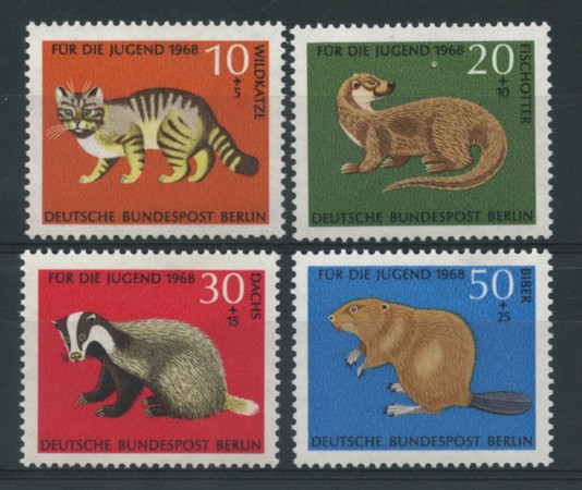 1968 - LOTTO/15528 - BERLINO -  PRO GIOVENTU' ANIMALI 4v. - NUOVI