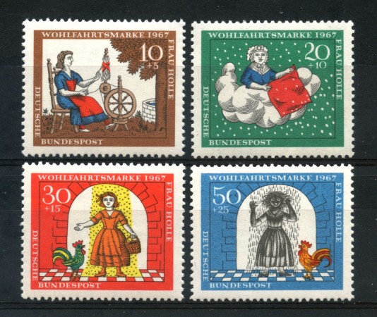 1967 - GERMANIA FEDERALE - BENEFICENZA FAVOLE 4v. - NUOVI