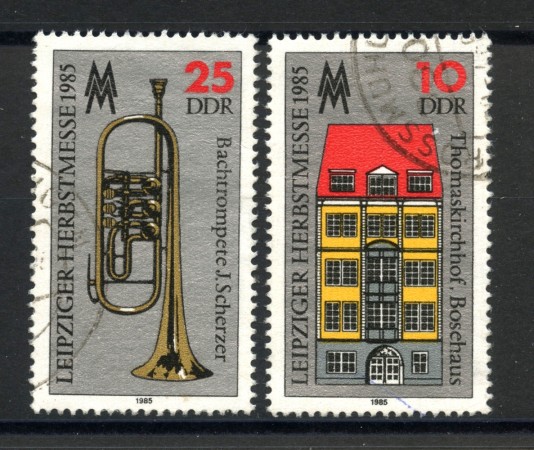 1985 - GERMANIA DDR - FIERA DI LIPSIA 2v. - USATI - LOTTO/36640