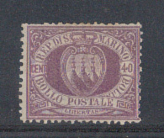 1877/90 - LOTTO/5640 - S.MARINO - 40c. VIOLETTO - T/L