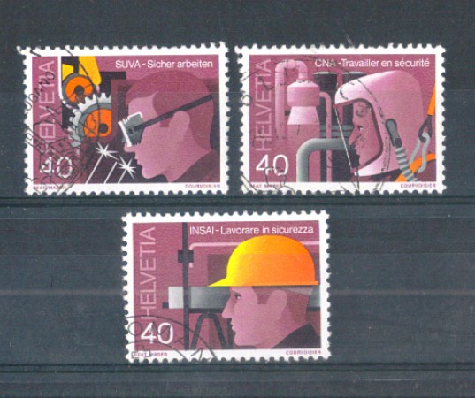 1978 - LOTTO/SVI1066CPU - SVIZZERA - LAVORO 3v. - USATI