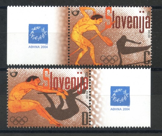 2004 - SLOVENIA - OLIMPIADI DI ATENE  2v. - NUOVI - LOTTO/34223