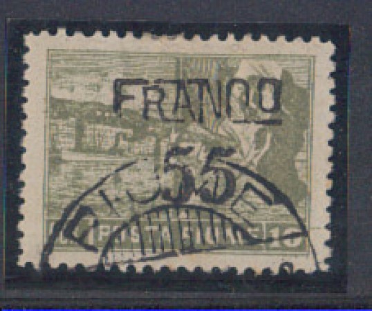 1919 - LOTTO/3165 - FIUME - 55 su 10c. OLIVA
