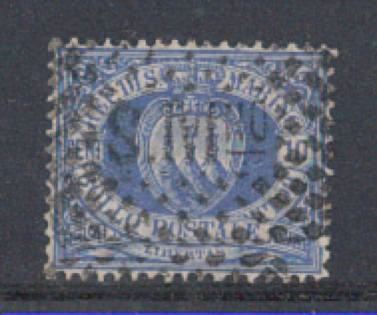 1877/90  - LOTTO/5638 - S. MARINO - 10c. OLTREMARE - USATO