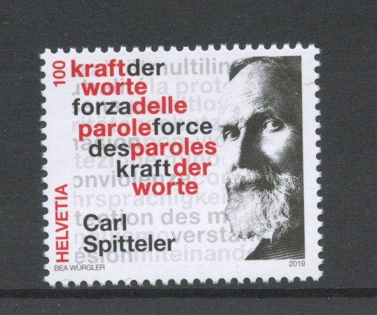 2019 - SVIZZERA - LOTTO/42156 - CARL SPITTELER - NUOVO
