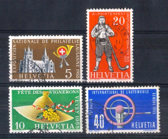 1955 - LOTTO/SVI561CPU - SVIZZERA - PROPAGANDA 4v. - USATI