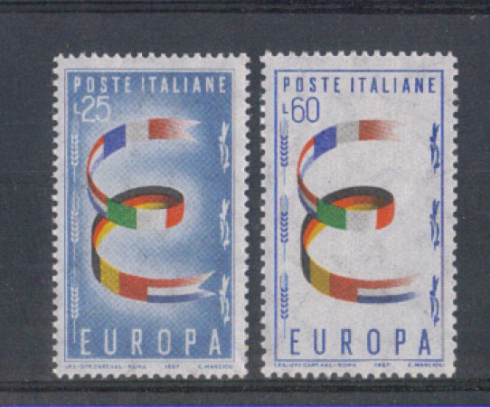 1957 - LOTTO/6319 - REPUBBLICA - EUROPA 2v.