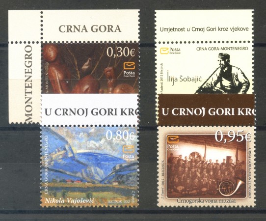 2012 - MONTENEGRO REPUBBLICA - ARTE NEI SECOLI 4v. - NUOVI - LOTTO/34913