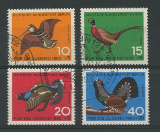 1965 - LOTTO/12593 - BERLINO - PRO GIOVENTU' UCCELLI 4V. -  USATI