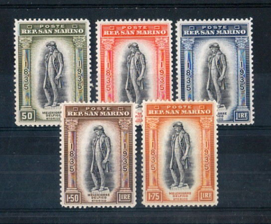 1935 - LOTTO/5653LP - SAN MARINO - DELFICO 5v. LING.