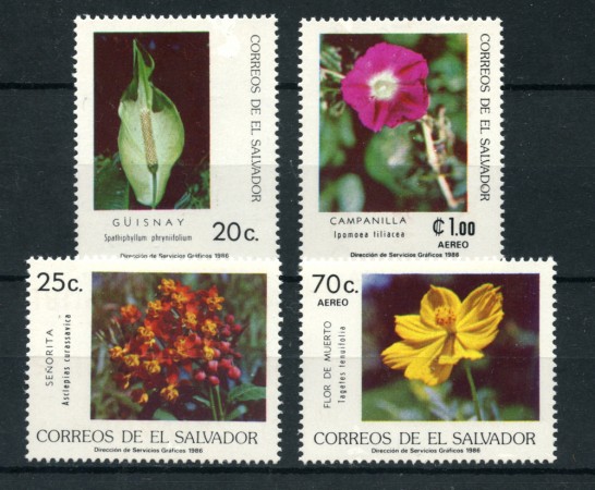1986 - SALVADOR - LOTTO/20173 - FIORI LOCALI 4v. - NUOVI