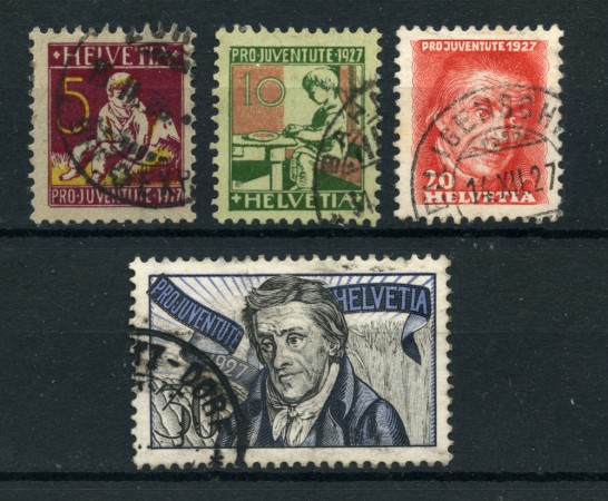 1927 - LOTTO/22262 - SVIZZERA - PRO JUVENTUTE 4v. - USATI