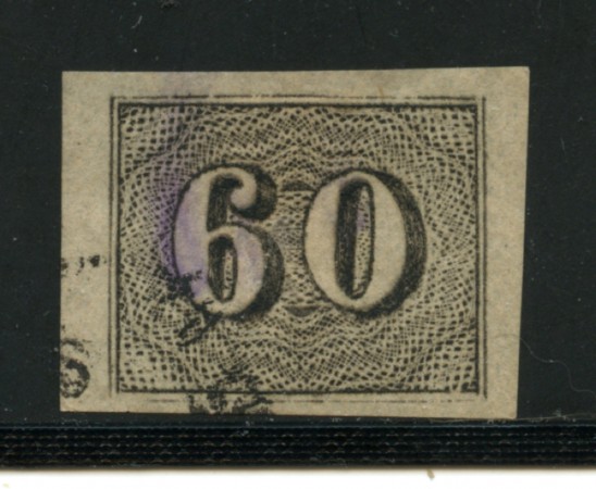 1850/66 - LOTTO/16572 - BRASILE -  60r.  CIFRA NERO - USATO