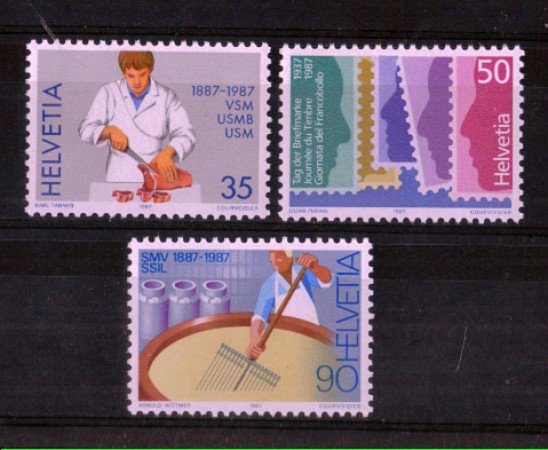 1987 - LOTTO/SVI1286CPN - SVIZZERA - PROPAGANDA 3v. - NUOVI