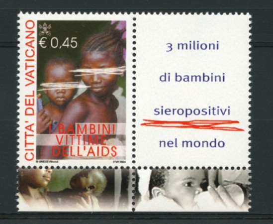 2004 - LOTTO/12679 - VATICANO - I BAMBINI VITTIME DELL'AIDS - NUOVO