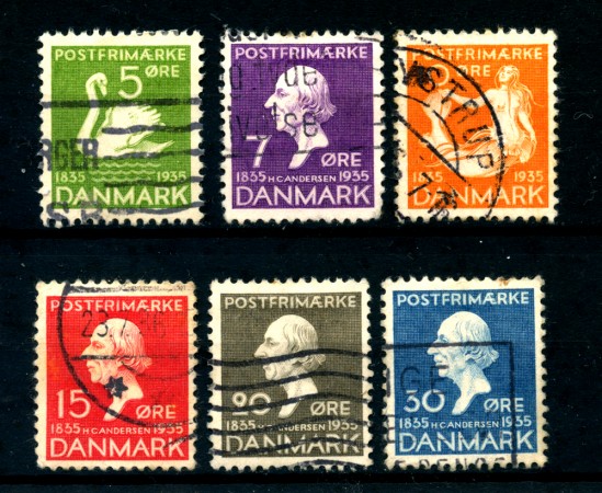1935 - LOTTO/24091 - DANIMARCA - RACCONTI DI H.C.ANDERSEN 6V. - USATI