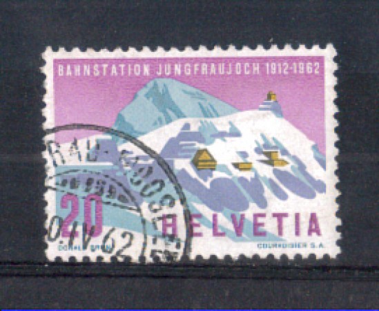 1962 - LOTTO/SVI691U - SVIZZERA - 20c. FUNIVIA JUNGFRAU - USATO