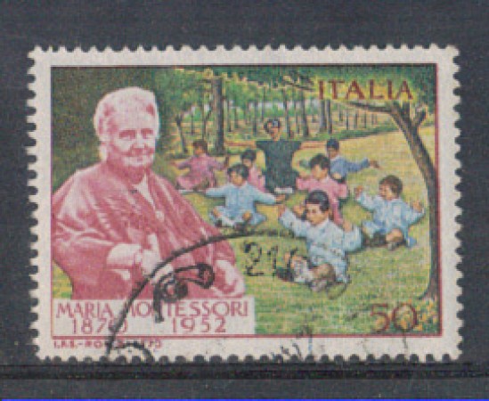 1970 - LOTTO/6528 - REPUBBLICA - MARIA MONTESSORI USATO