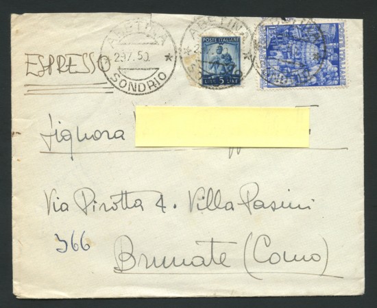 1950 - LOTTO/18706 - REPUBBLICA - 55 LIRE ANNO SANTO + 5 LIRE DEMOCRATICA