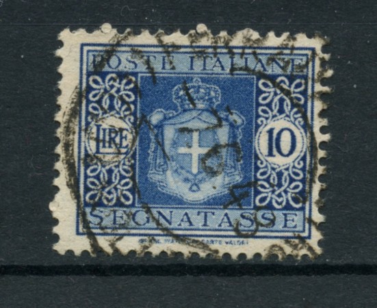 1945 - LOTTO/18638 - LUOGOTENENZA - 10 LIRE SEGNATASSE CON FILIGRANA - USATO