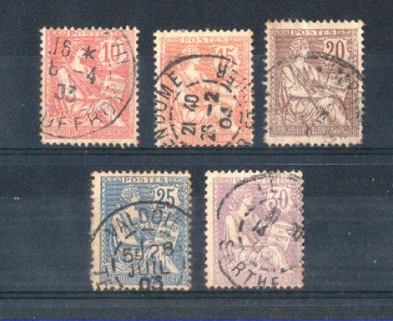 1902 - LOTTO/FRA128CPU - FRANCIA - ALLEGORIA MOUCHON - USATI