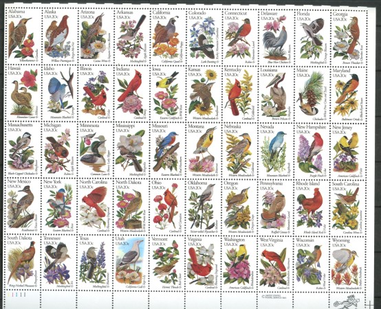 1982 - STATI UNITI -  FAUNA E FLORA  50v. - NUOVI - LOTTO/35695